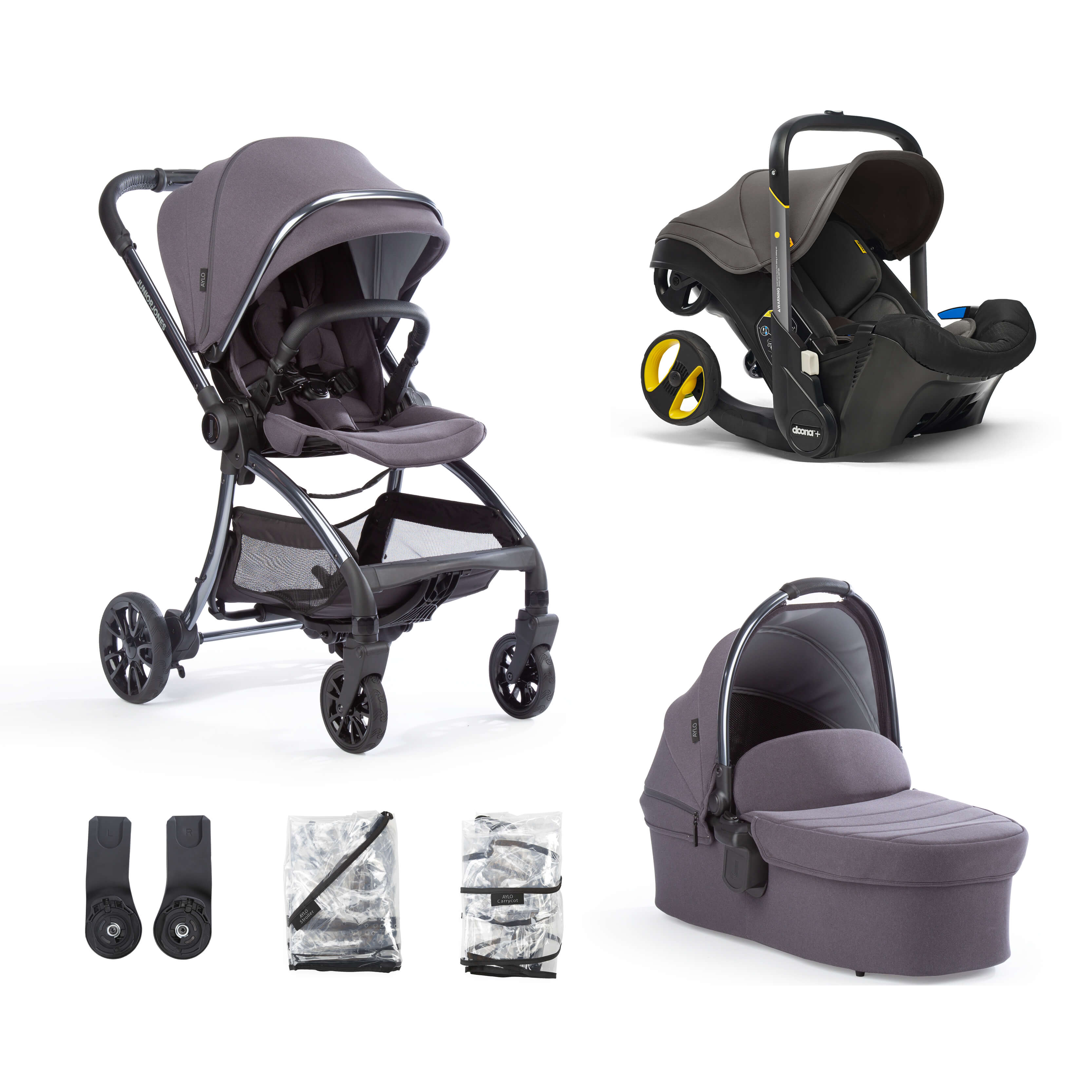 Dark grey travel system top